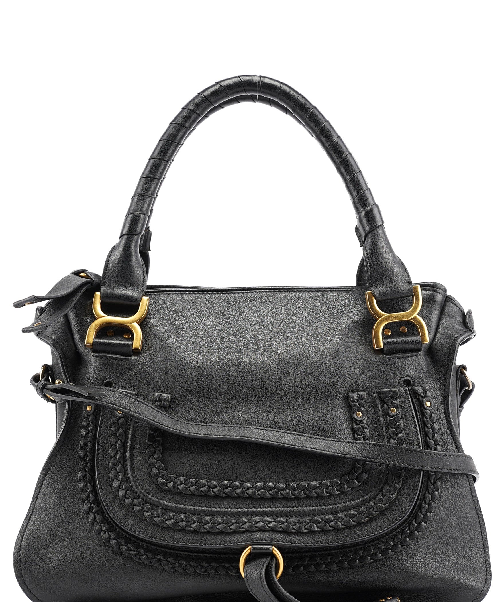 Chloe Black Leather Marcie 2-Way Bag