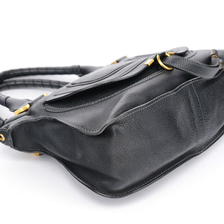Chloe Black Leather Marcie 2-Way Bag