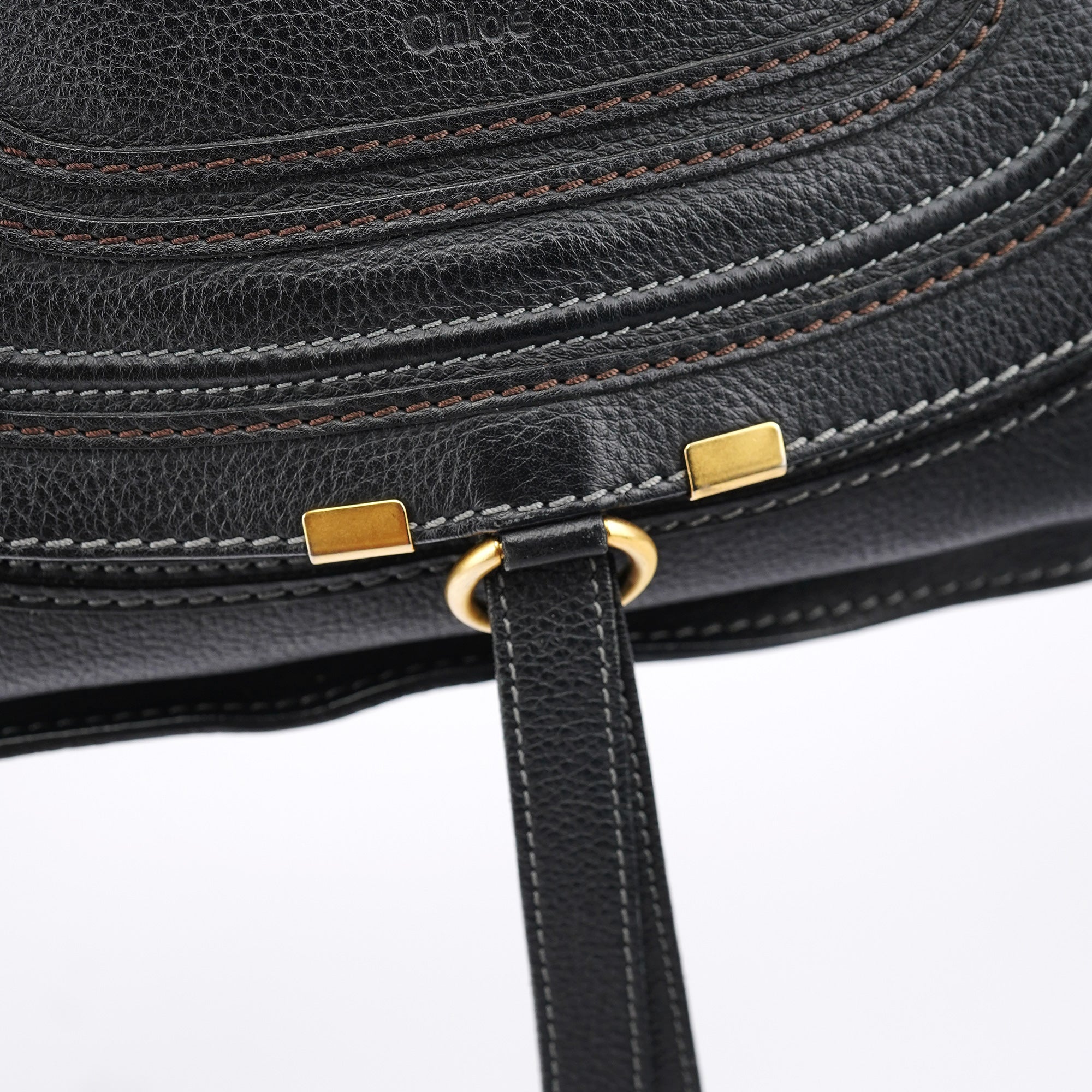 Chloé Marcie 2-Way Bag aus schwarzem Leder