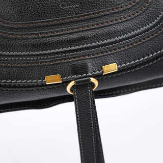 Chloe Black Leather Marcie 2-Way Bag
