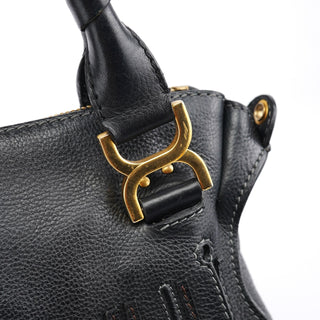 Chloe Black Leather Marcie 2-Way Bag