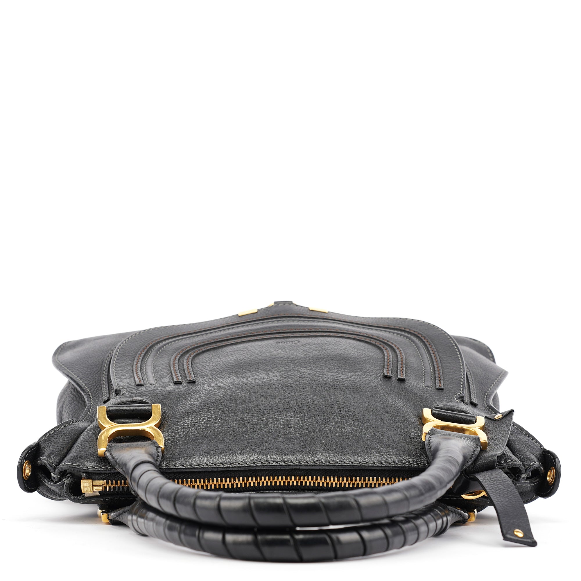Chloé Marcie 2-Way Bag aus schwarzem Leder