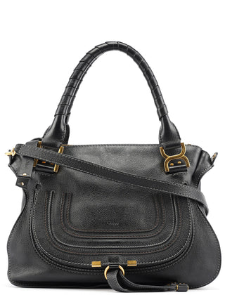 Chloe Black Leather Marcie 2-Way Bag