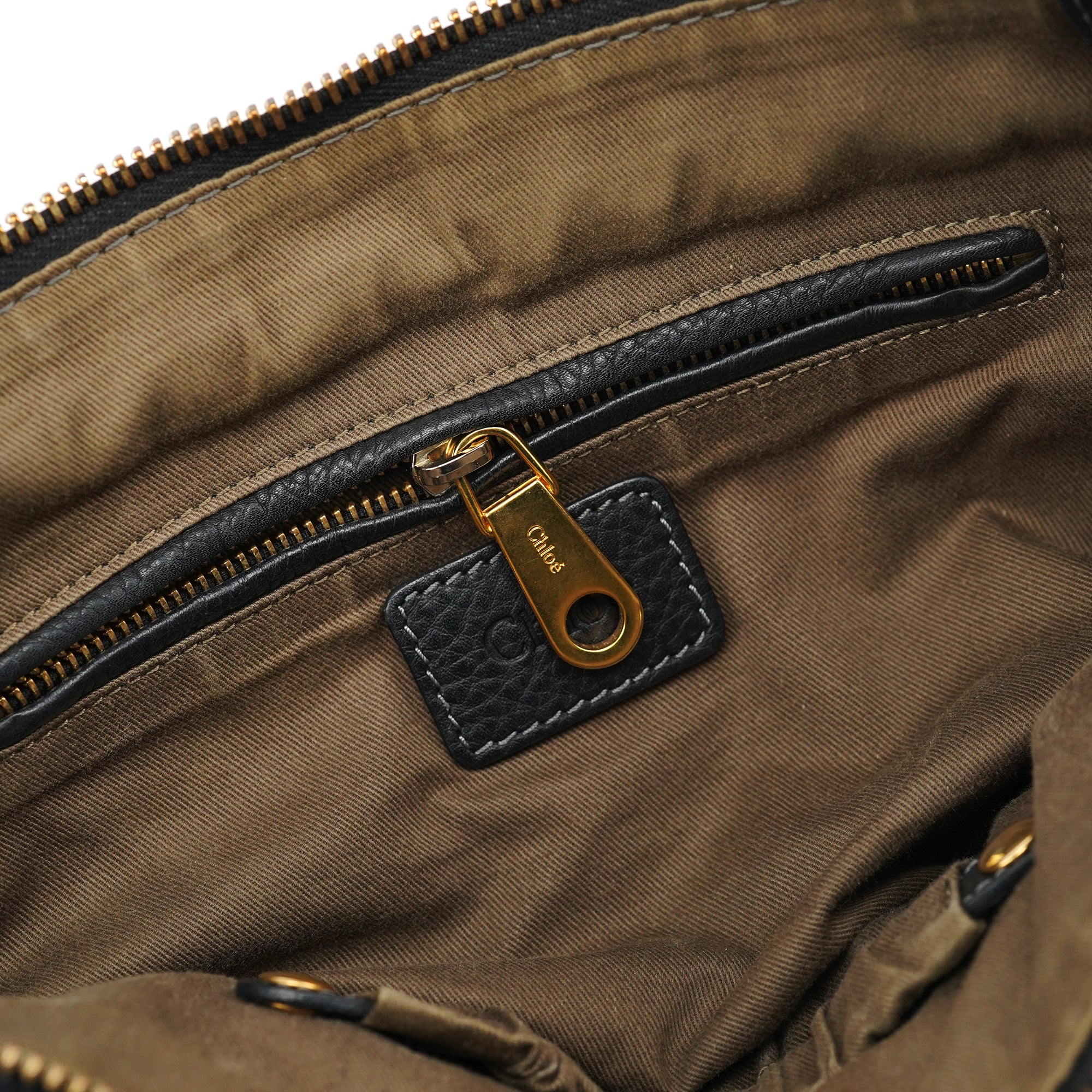 Chloé Sac deux portés Marcie en cuir noir