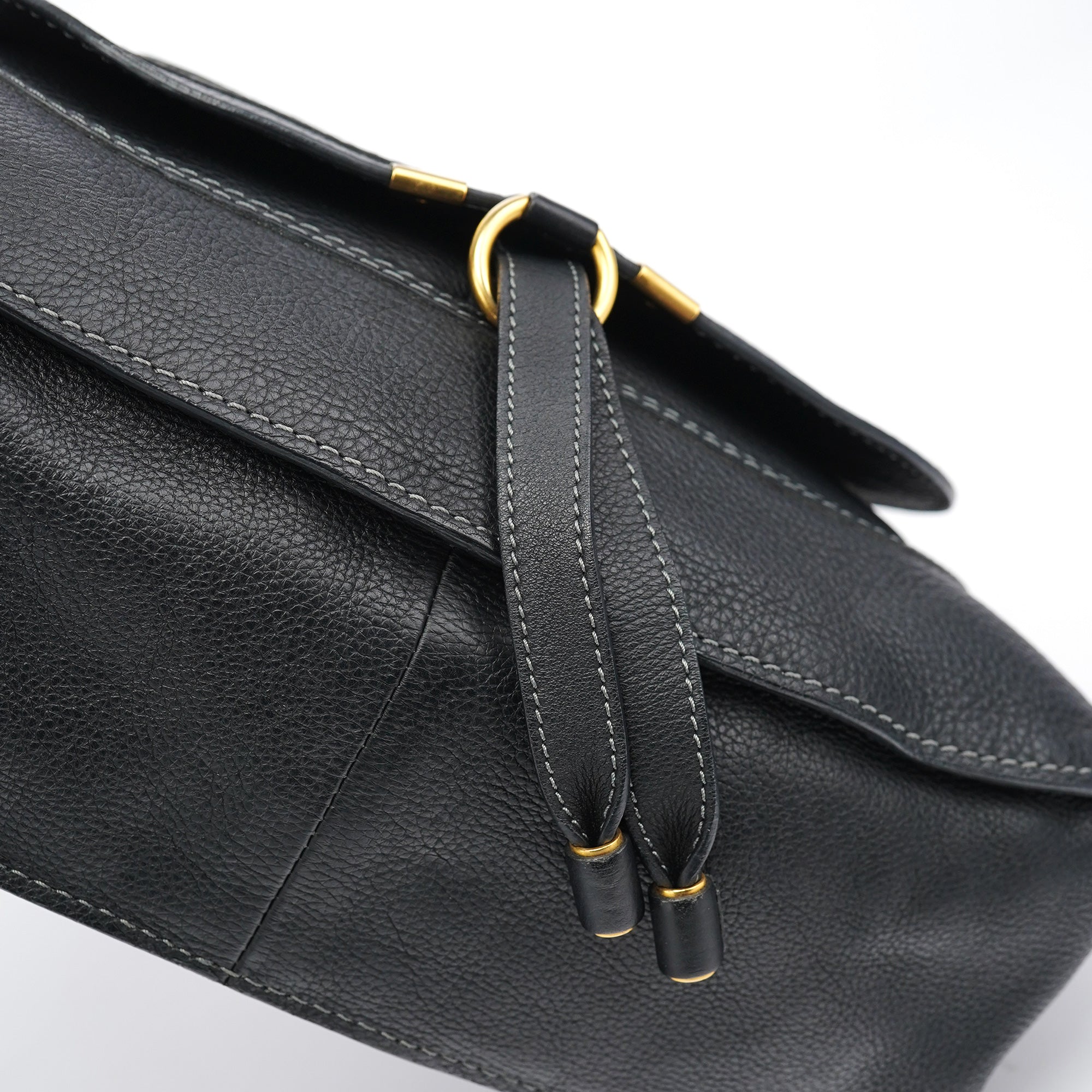 Chloé Sac deux portés Marcie en cuir noir