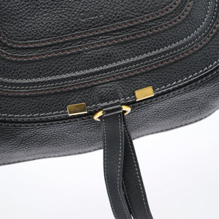 Chloe Black Leather Marcie 2-Way Bag