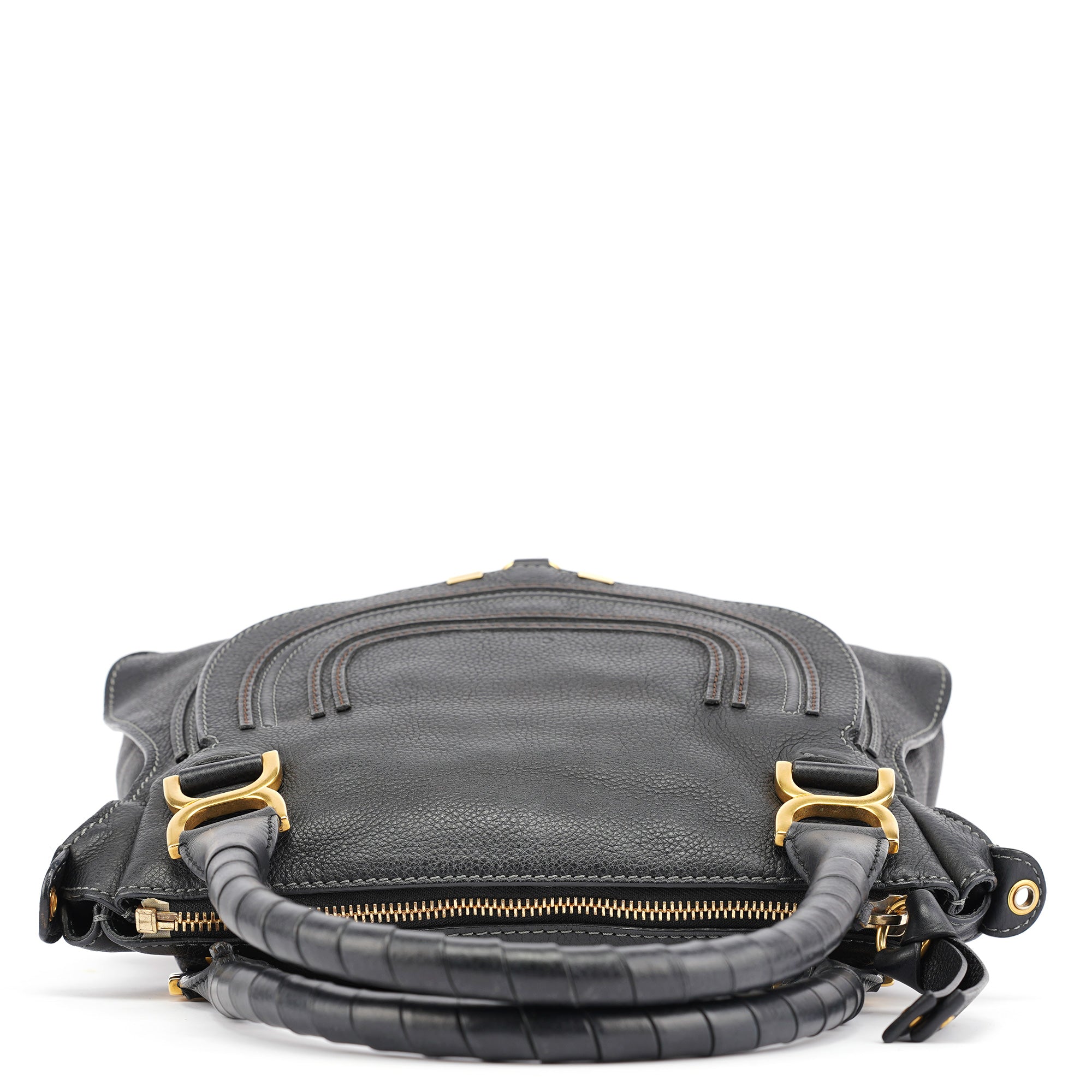 Chloé Sac deux portés Marcie en cuir noir