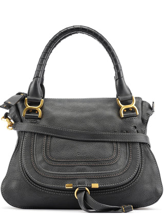 Chloe Black Leather Marcie 2-Way Bag
