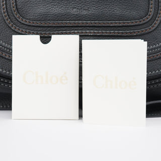 Chloe Black Leather Marcie 2-Way Bag