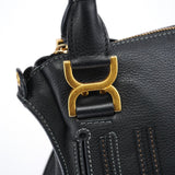 Chloé Sac deux portés Marcie en cuir noir