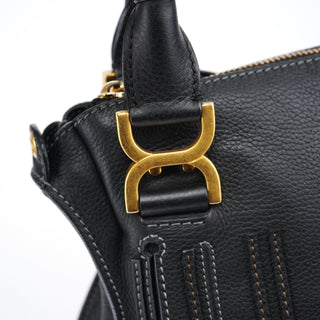 Chloe Black Leather Marcie 2-Way Bag
