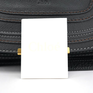 Chloe Black Leather Marcie 2-Way Bag
