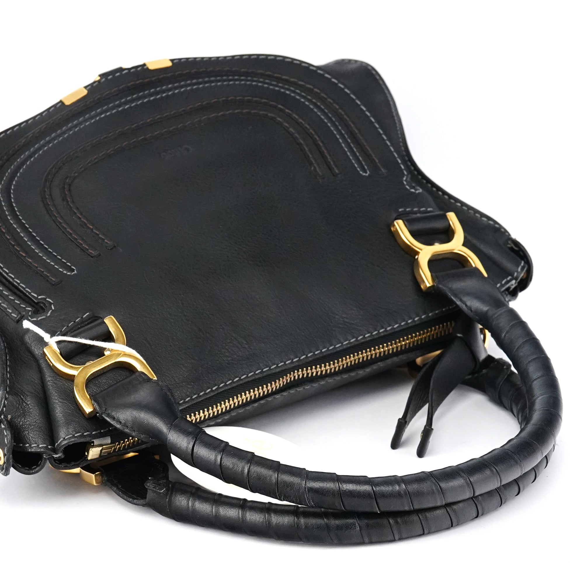 Chloé Marcie 2-Way Bag aus schwarzem Leder