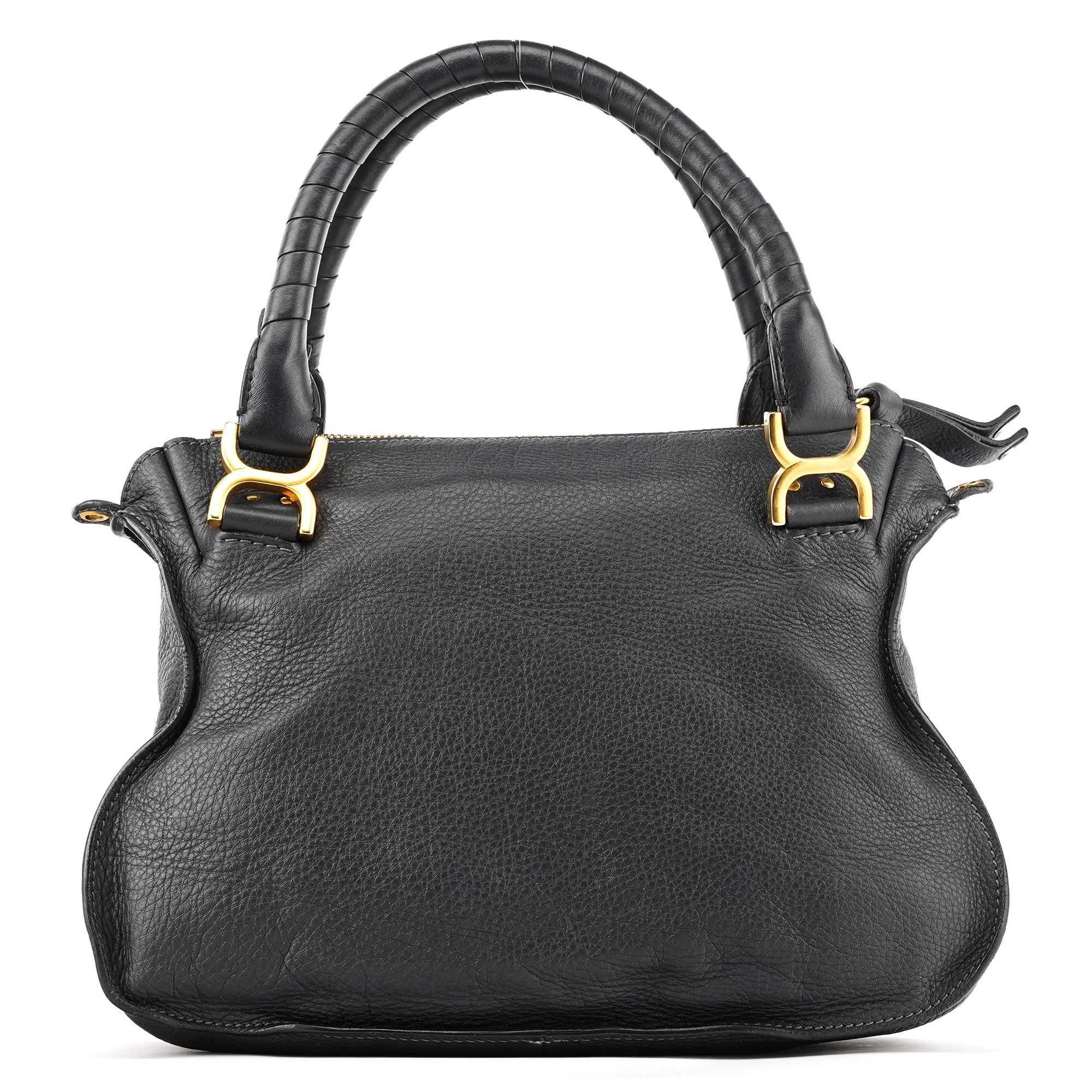 Chloé Marcie 2-Way Tasche aus schwarzem Leder