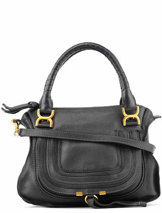 Chloe Black Leather Marcie 2-Way Bag