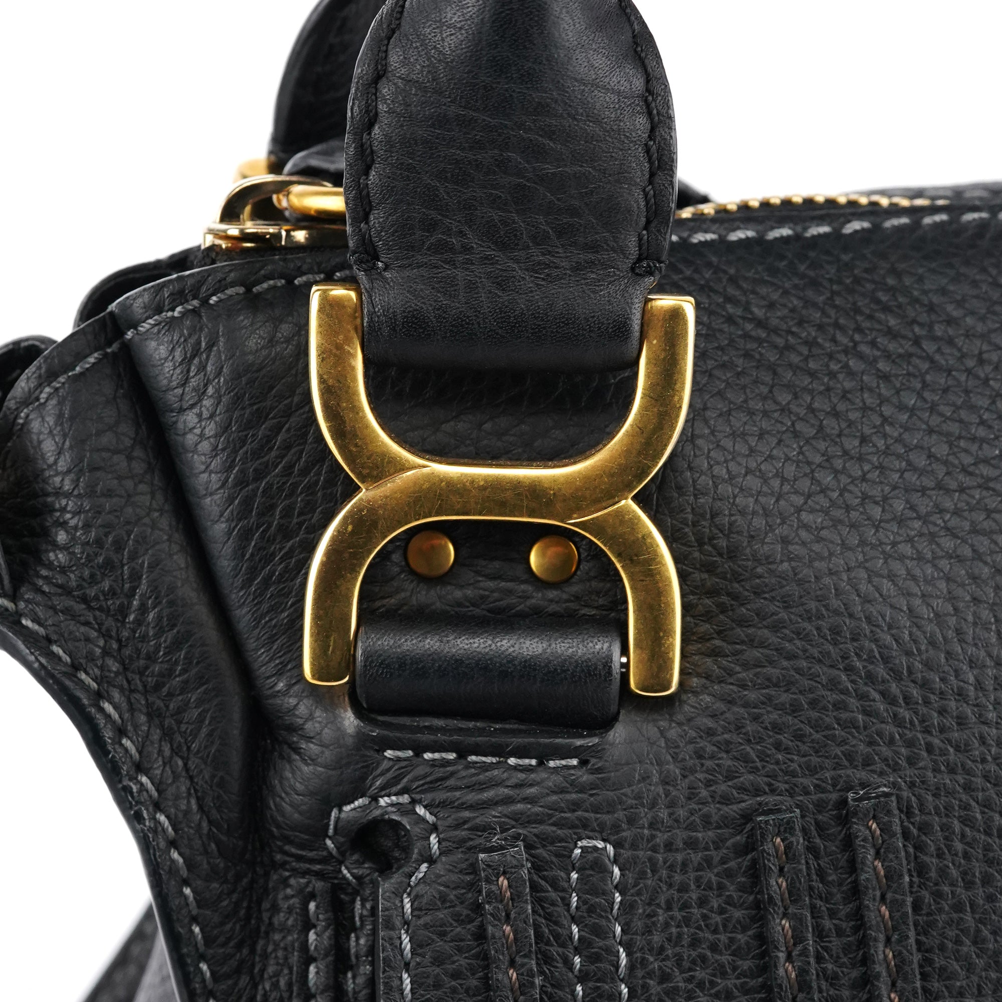 Chloé Marcie 2-Way Bag aus schwarzem Leder