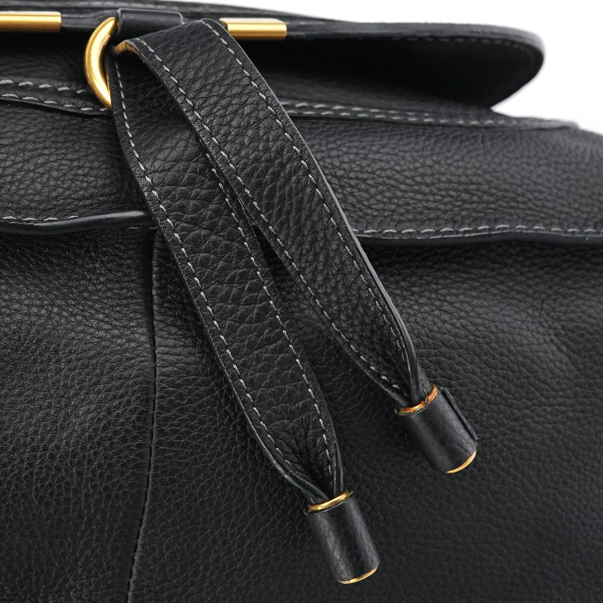 Chloé Marcie 2-Way Bag aus schwarzem Leder