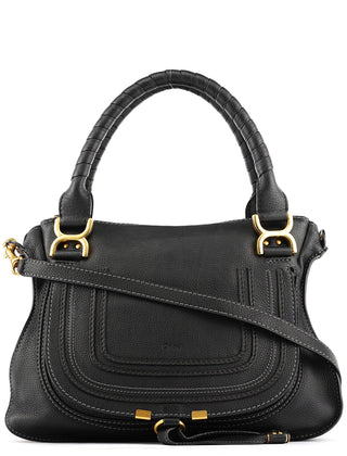 Chloe Black Leather Marcie 2-Way Bag