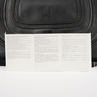 Chloe Black Leather Marcie 2-Way Bag