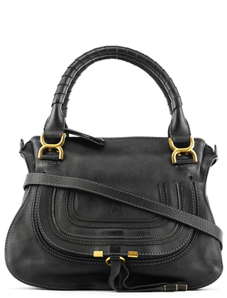 Chloe Black Leather Marcie 2-Way Bag