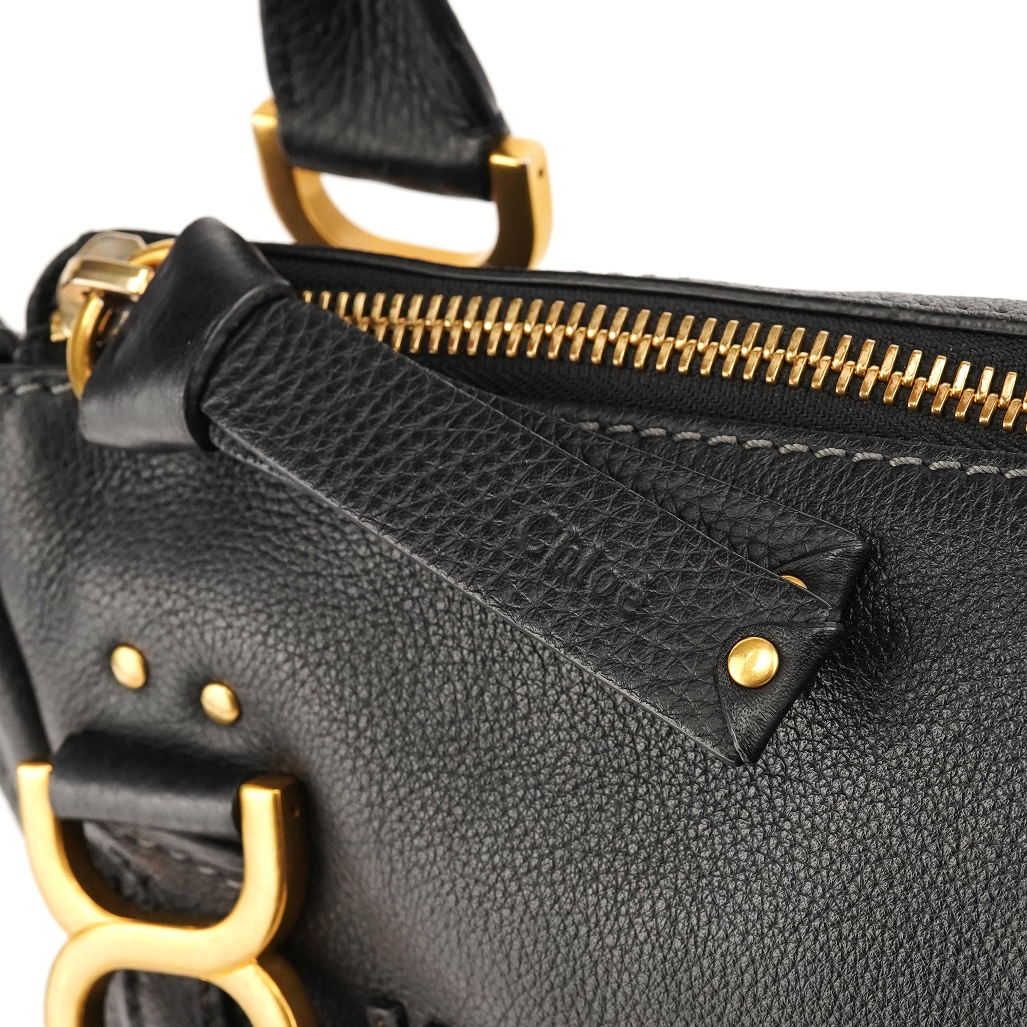 Chloé Black Leather Marcie 2-Way Bag