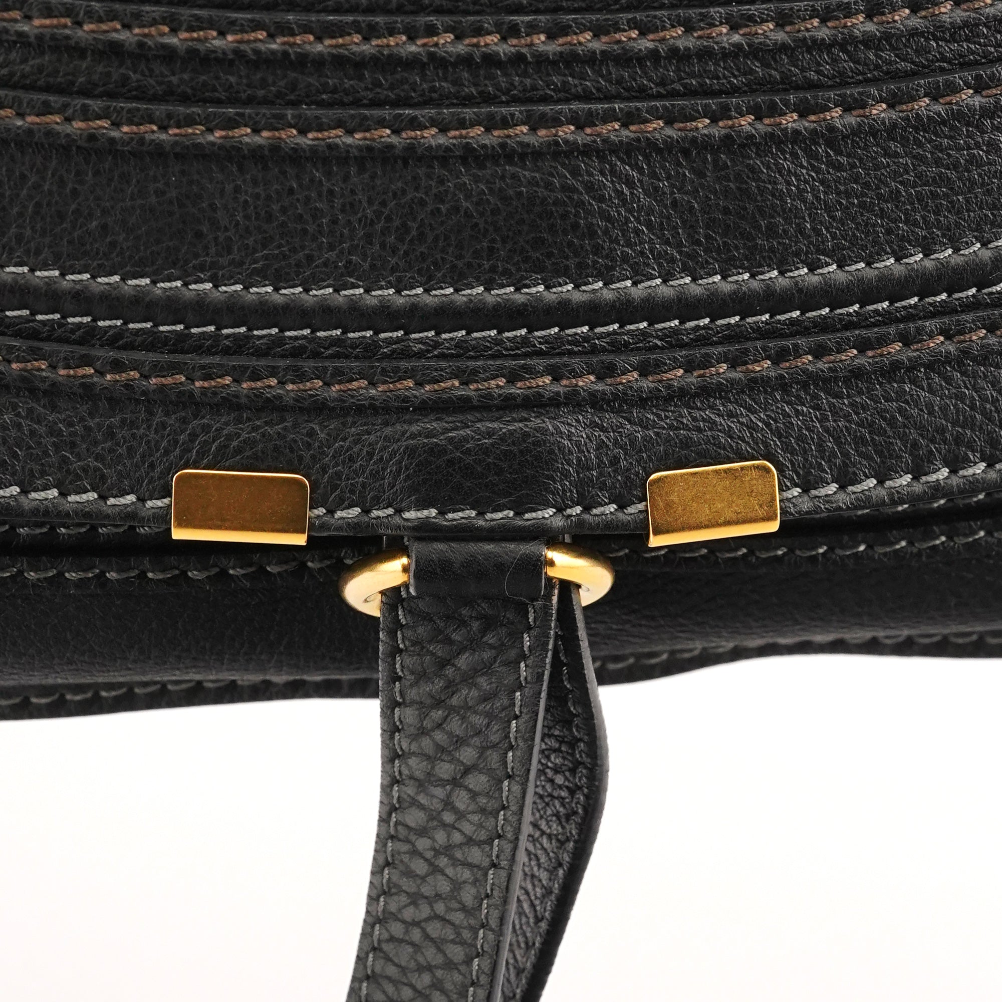 Chloé Black Leather Marcie 2-Way Bag