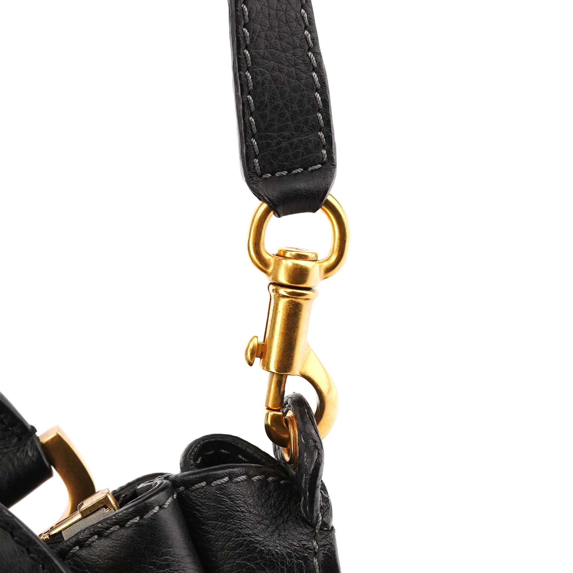 Chloé Black Leather Marcie 2-Way Bag