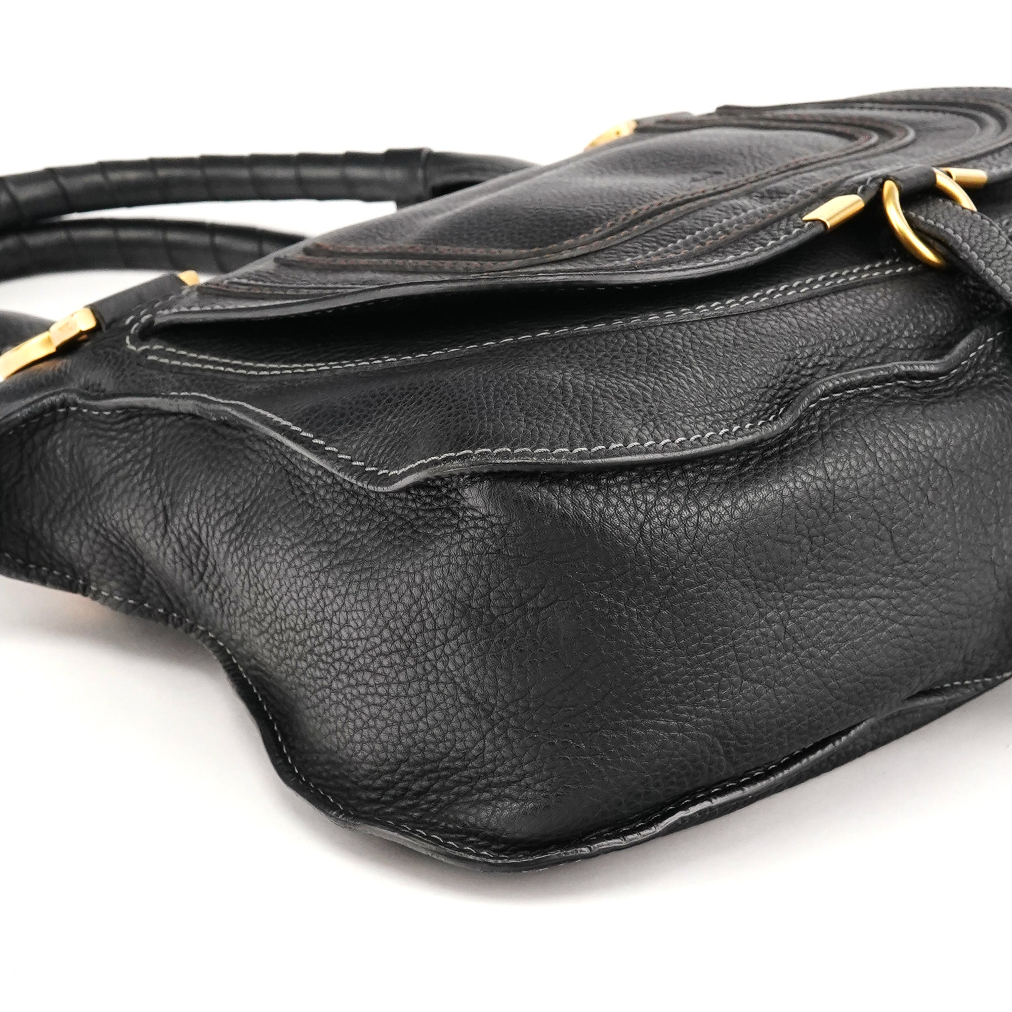 Chloé Black Leather Marcie 2-Way Bag