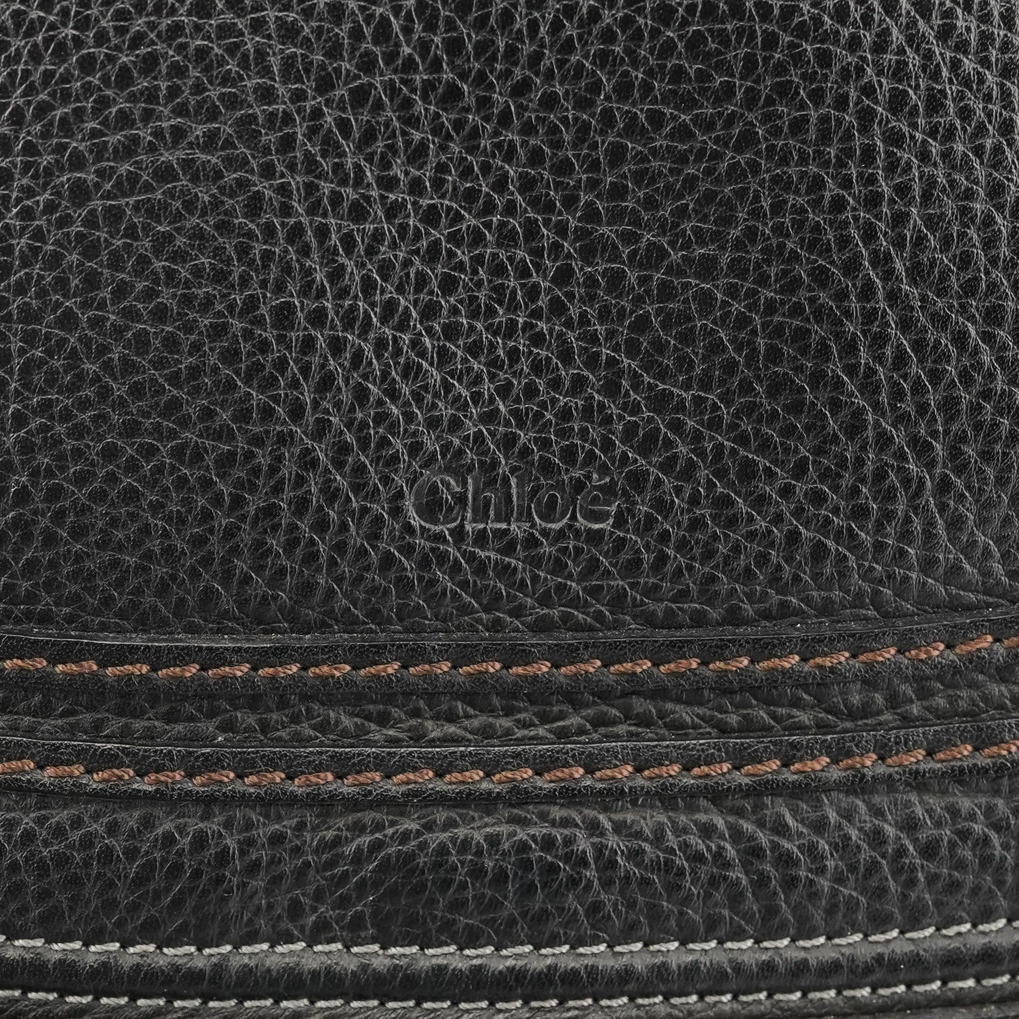 Chloé Black Leather Marcie 2-Way Bag
