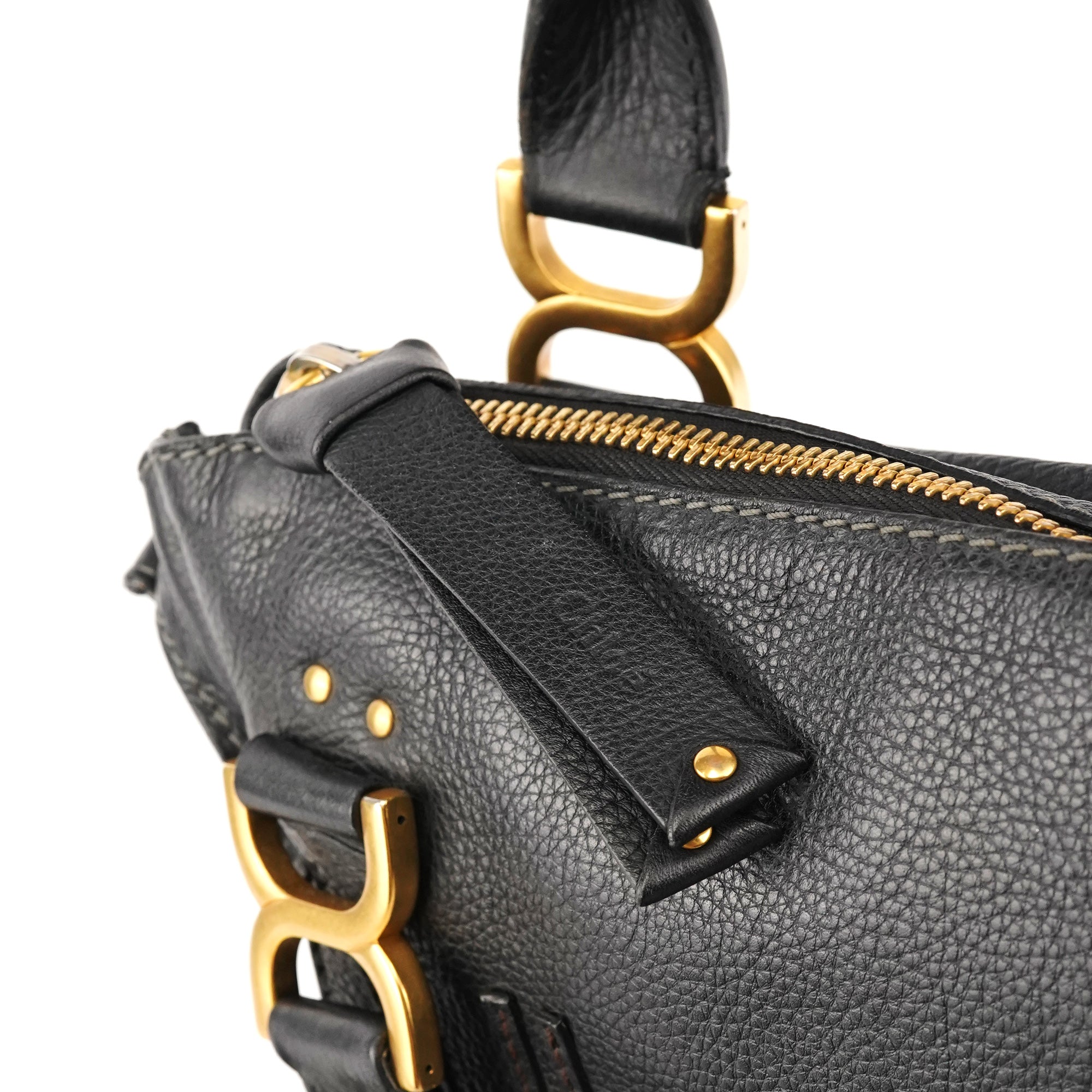Chloé Black Leather Marcie 2-Way Bag