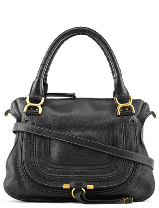 Chloé Black Leather Marcie 2-Way Bag