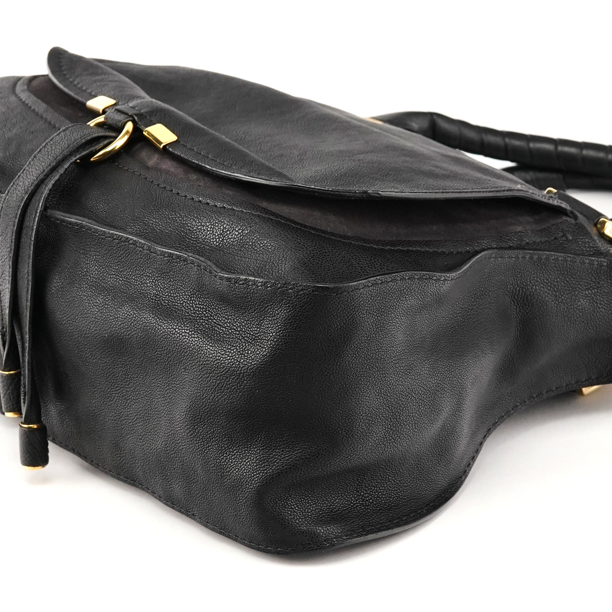 Chloé Black Leather Marcie 2-Way Bag