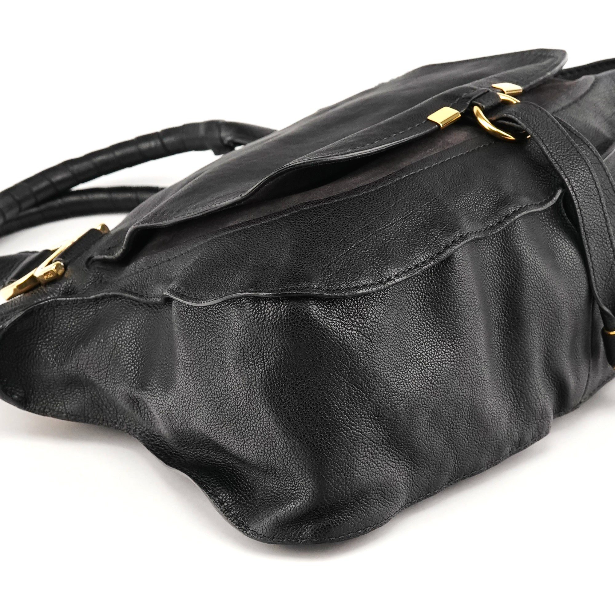 Chloé Black Leather Marcie 2-Way Bag