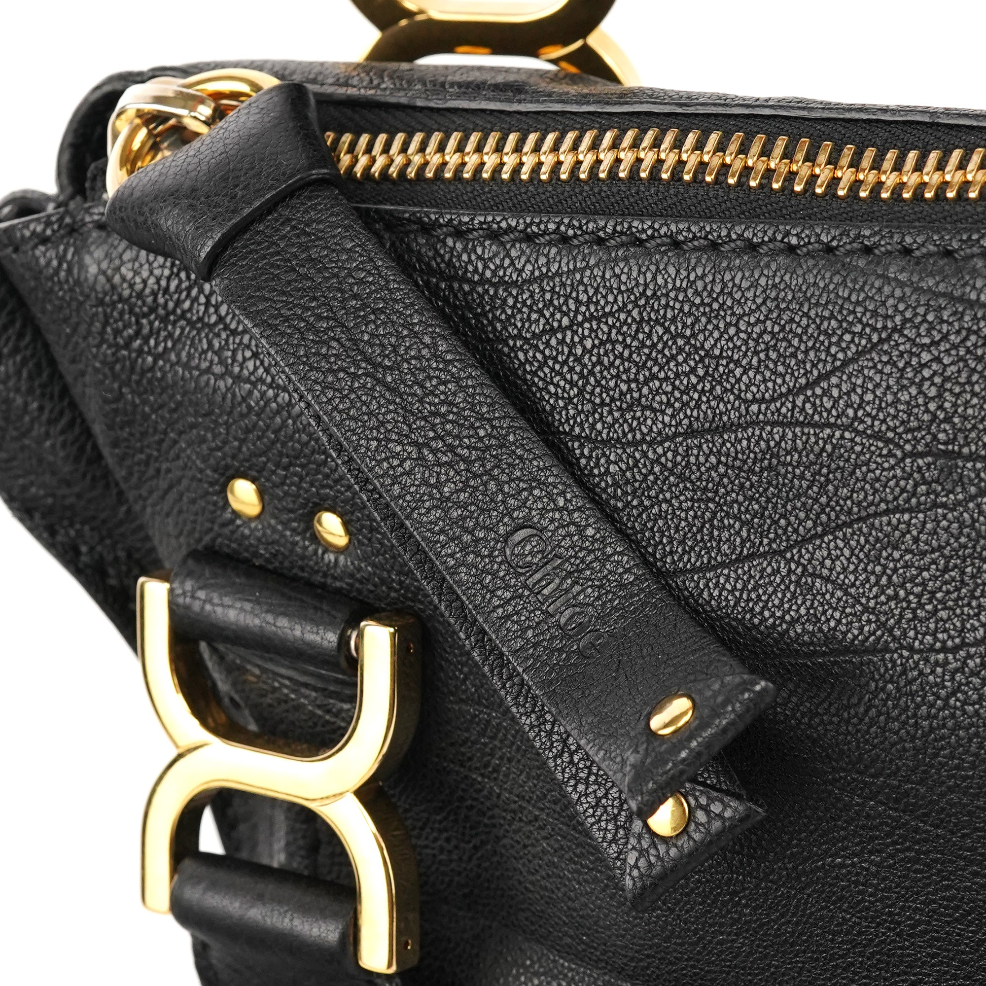 Chloé Black Leather Marcie 2-Way Bag