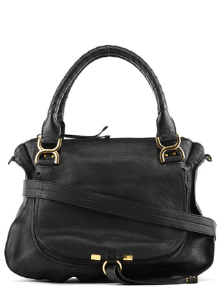 Chloé Black Leather Marcie 2-Way Bag