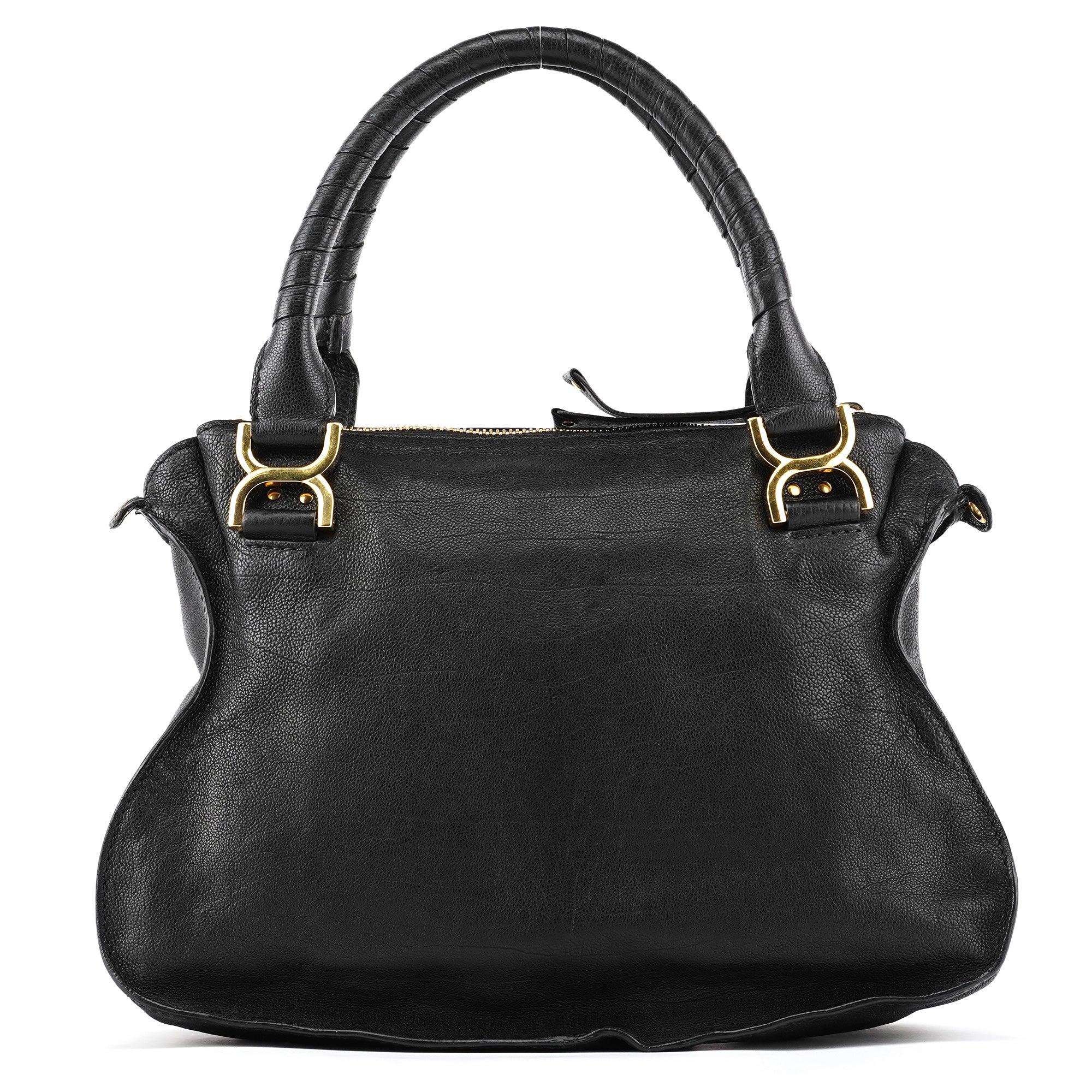Chloé Black Leather Marcie 2-Way Bag
