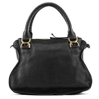 Chloé Black Leather Marcie 2-Way Bag
