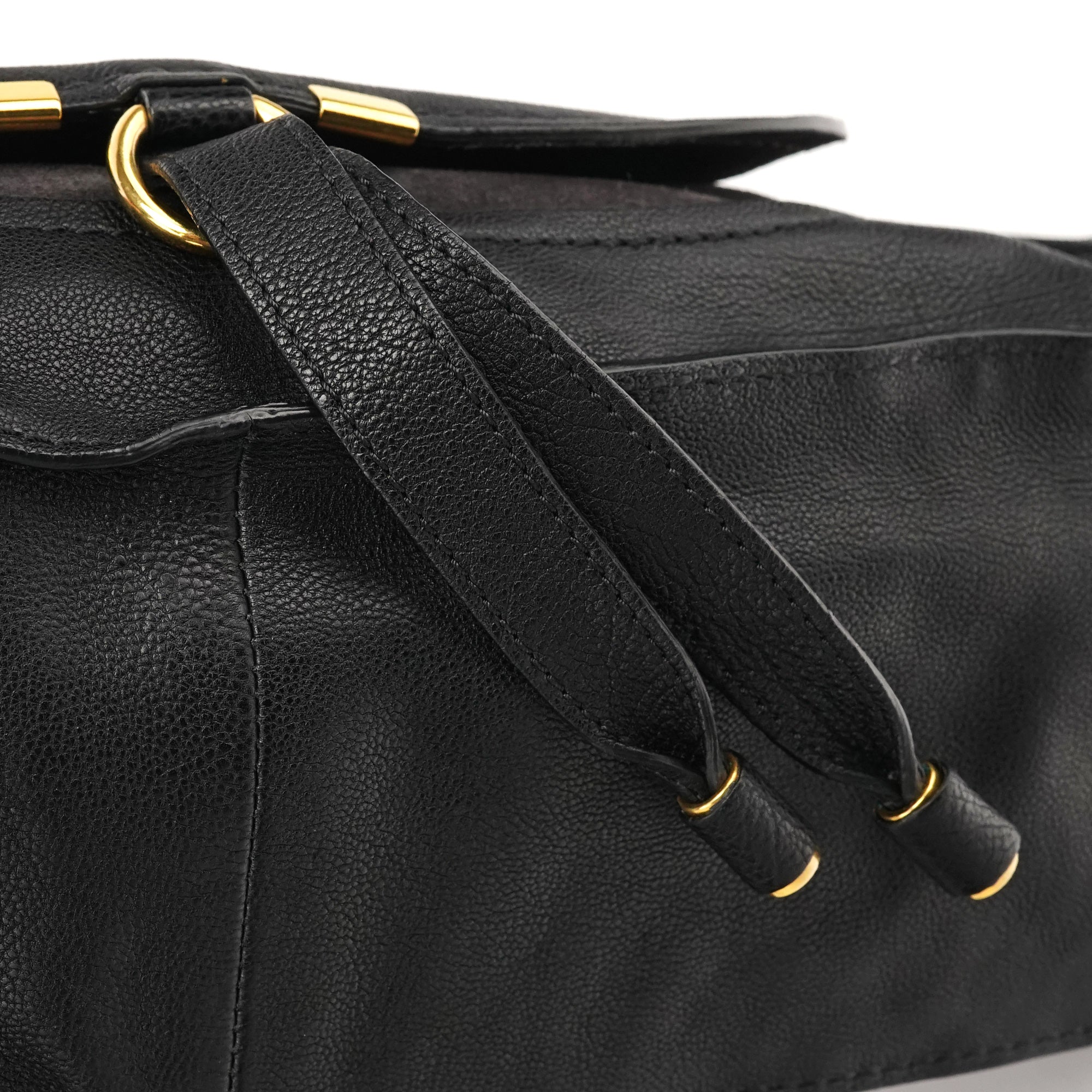 Chloé Black Leather Marcie 2-Way Bag