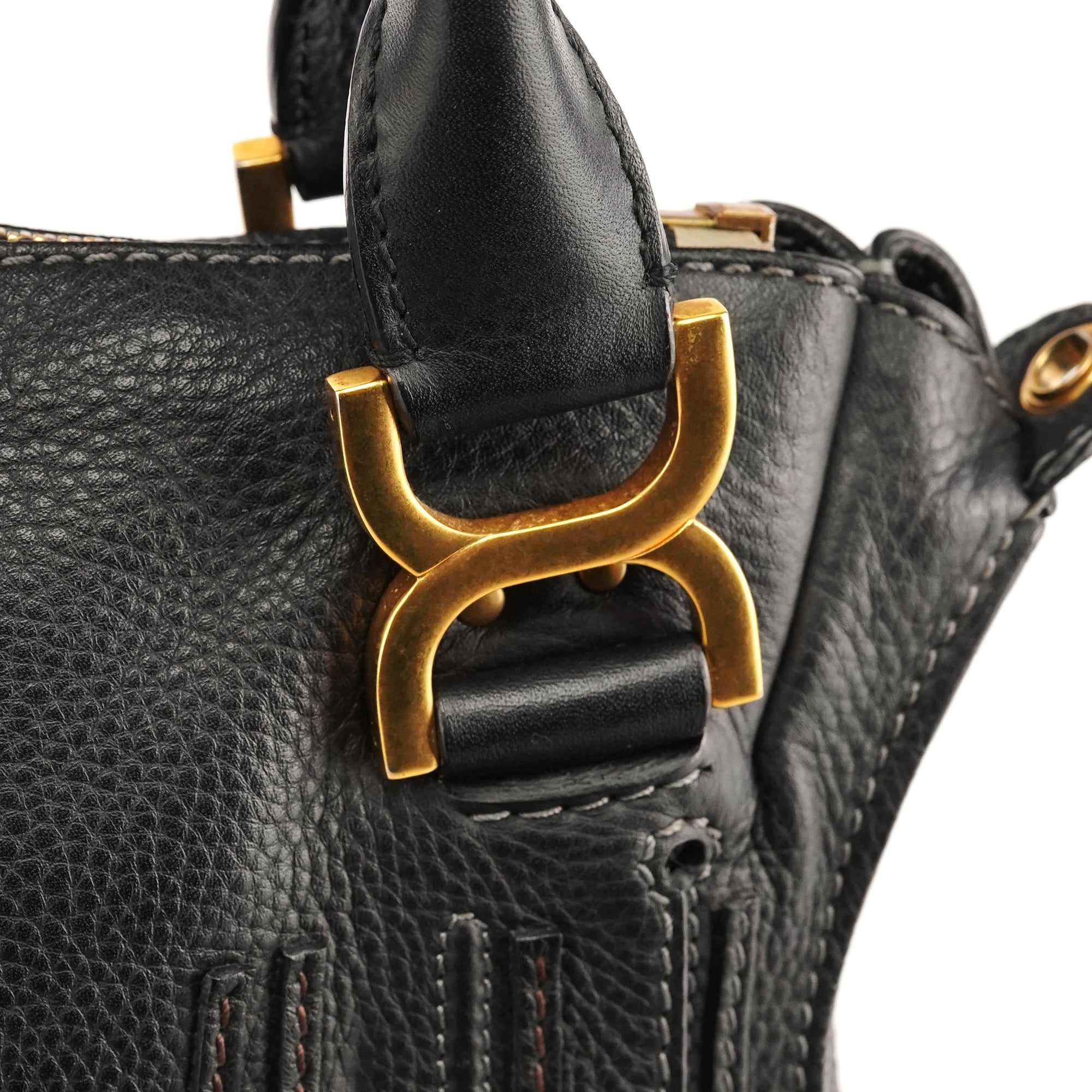 Chloé Black Leather Marcie 2-Way Bag