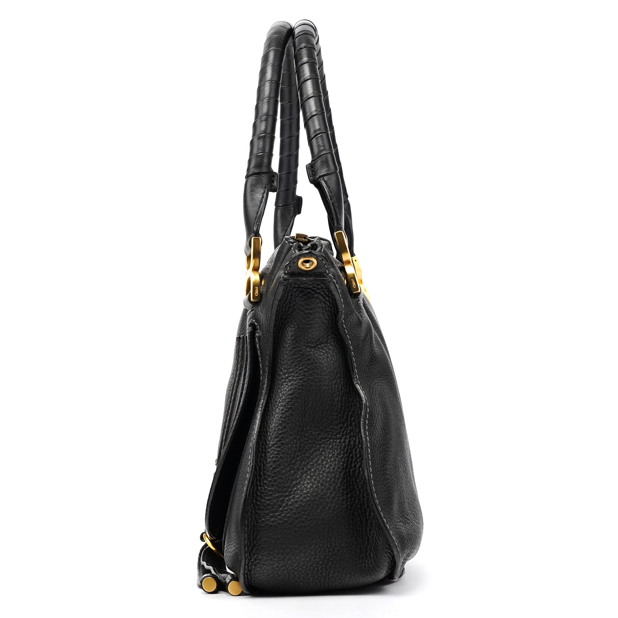 Chloé Black Leather Marcie 2-Way Bag