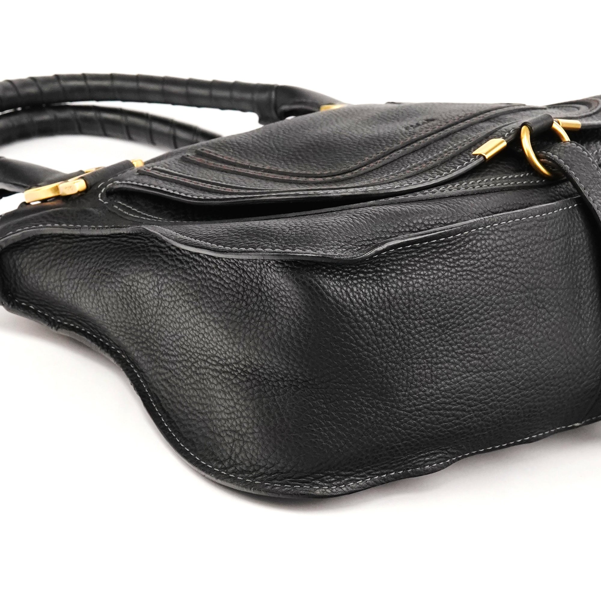Chloé Black Leather Marcie 2-Way Bag