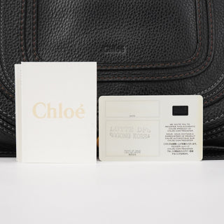 Chloé Black Leather Marcie 2-Way Bag