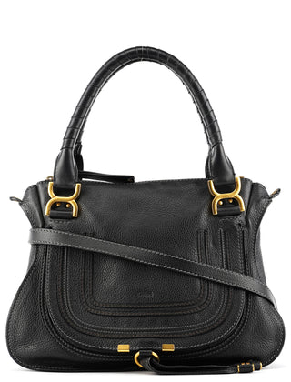 Chloé Black Leather Marcie 2-Way Bag