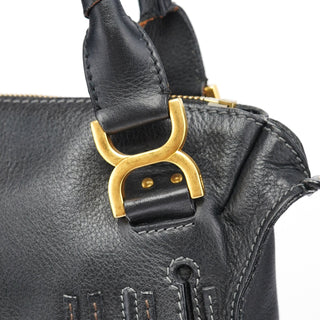 Chloé Black Leather Marcie 2-Way Shoulder Bag