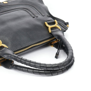 Chloé Black Leather Marcie 2-Way Shoulder Bag