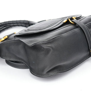Chloé Black Leather Marcie 2-Way Shoulder Bag