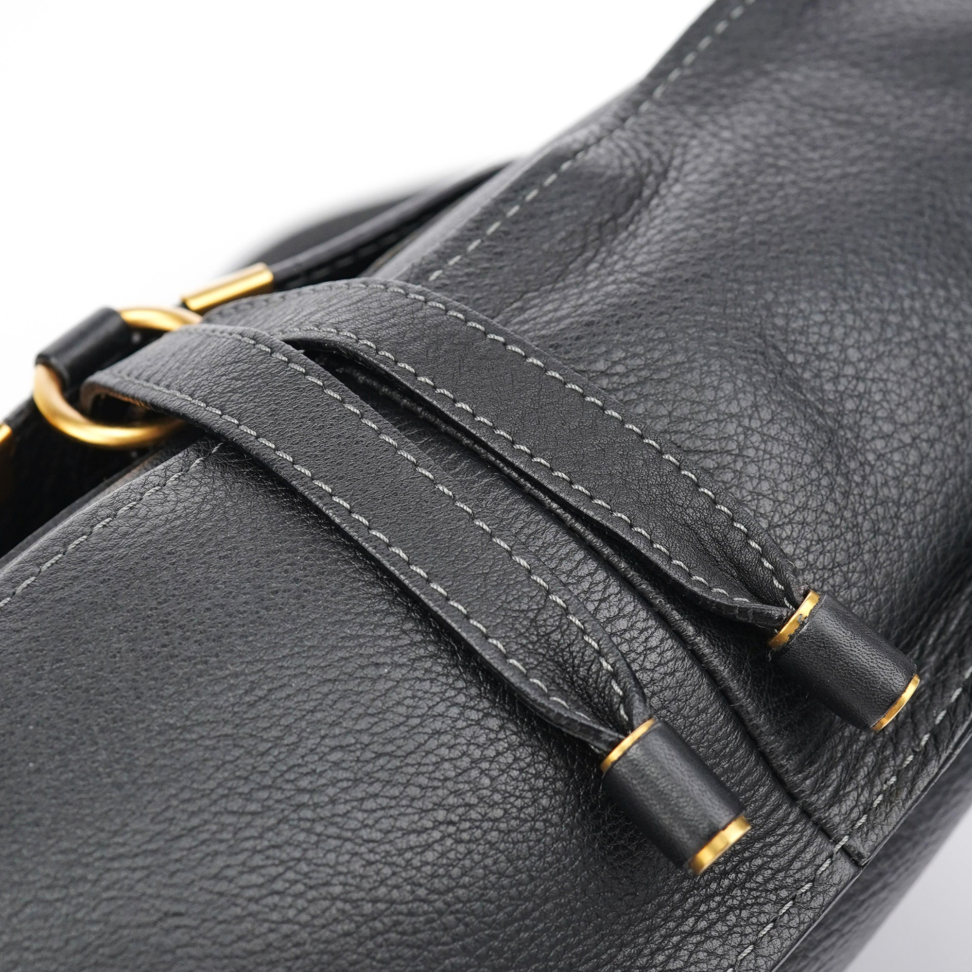 Chloé Black Leather Marcie 2-Way Shoulder Bag