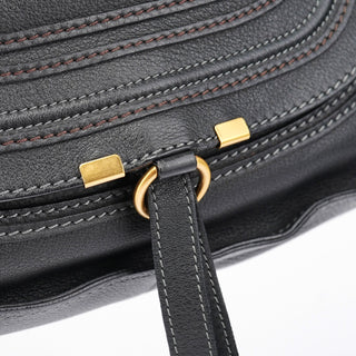 Chloé Black Leather Marcie 2-Way Shoulder Bag