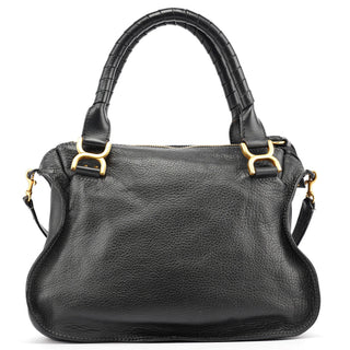 Chloé Black Leather Marcie 2-Way Shoulder Bag