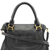 Chloé Black Leather Marcie 2-Way Shoulder Bag